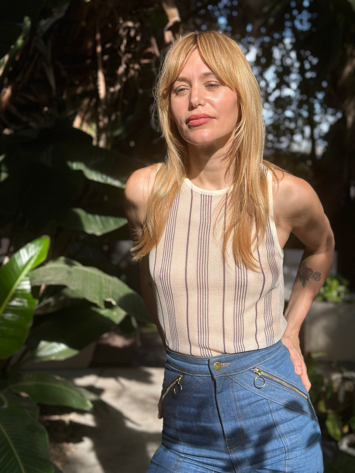 Françoise tank in navy FINAL SALE