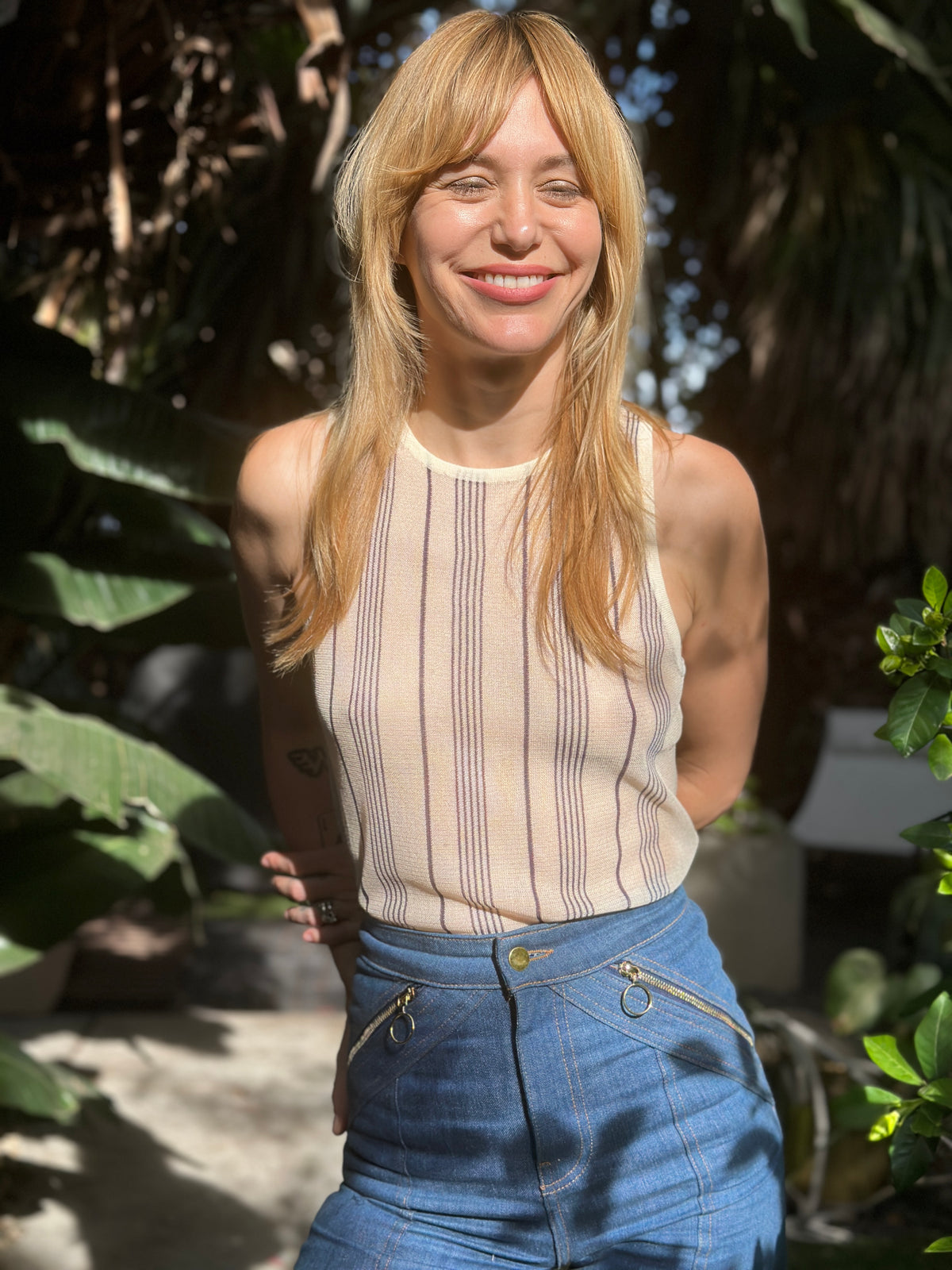 Françoise tank in navy FINAL SALE