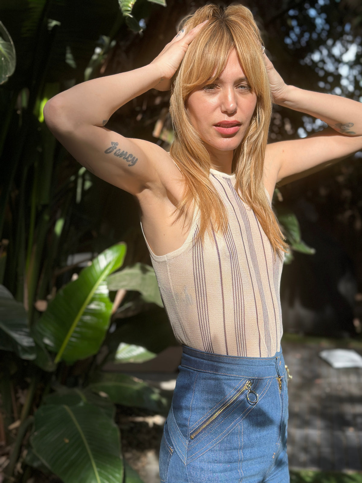 Françoise tank in navy FINAL SALE