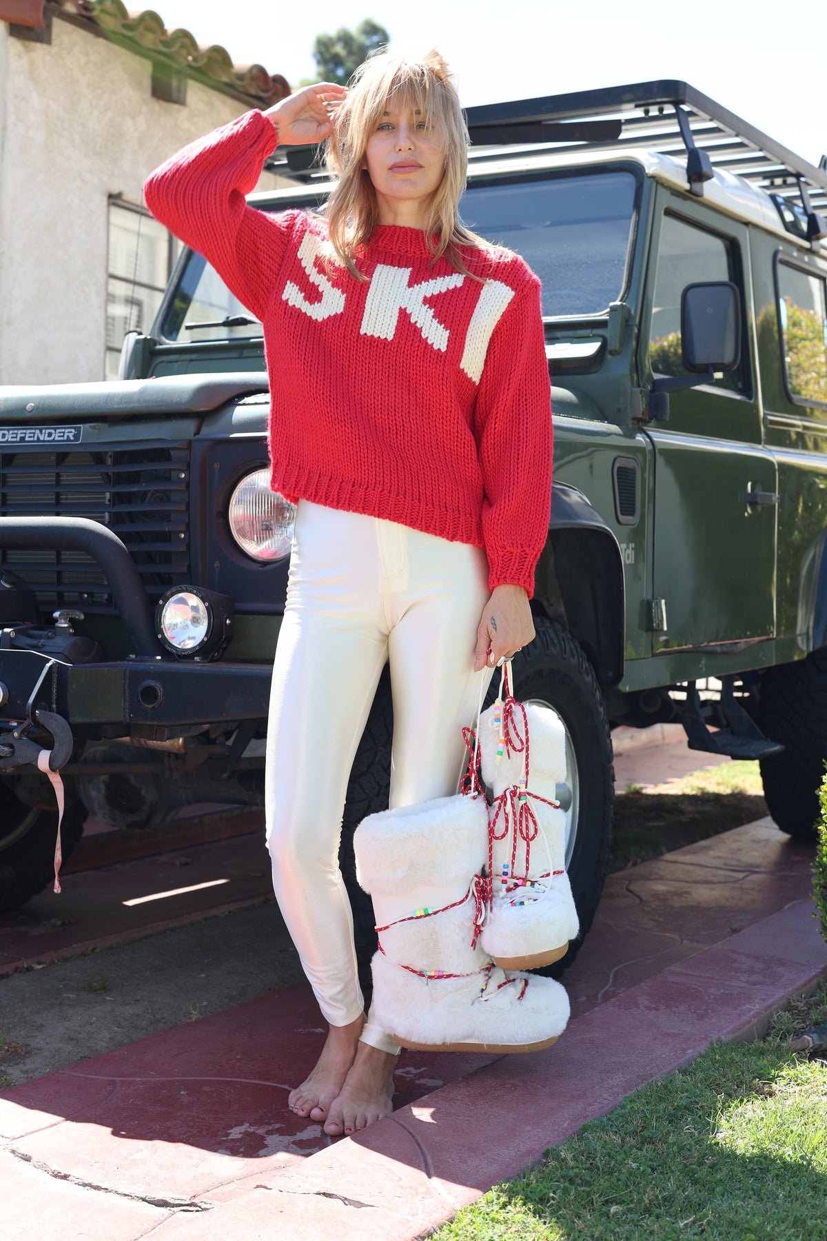 Aprés ski sweater in red