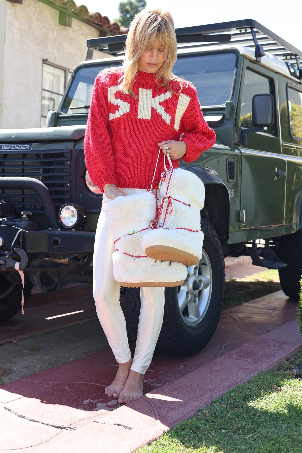 Aprés ski sweater in red