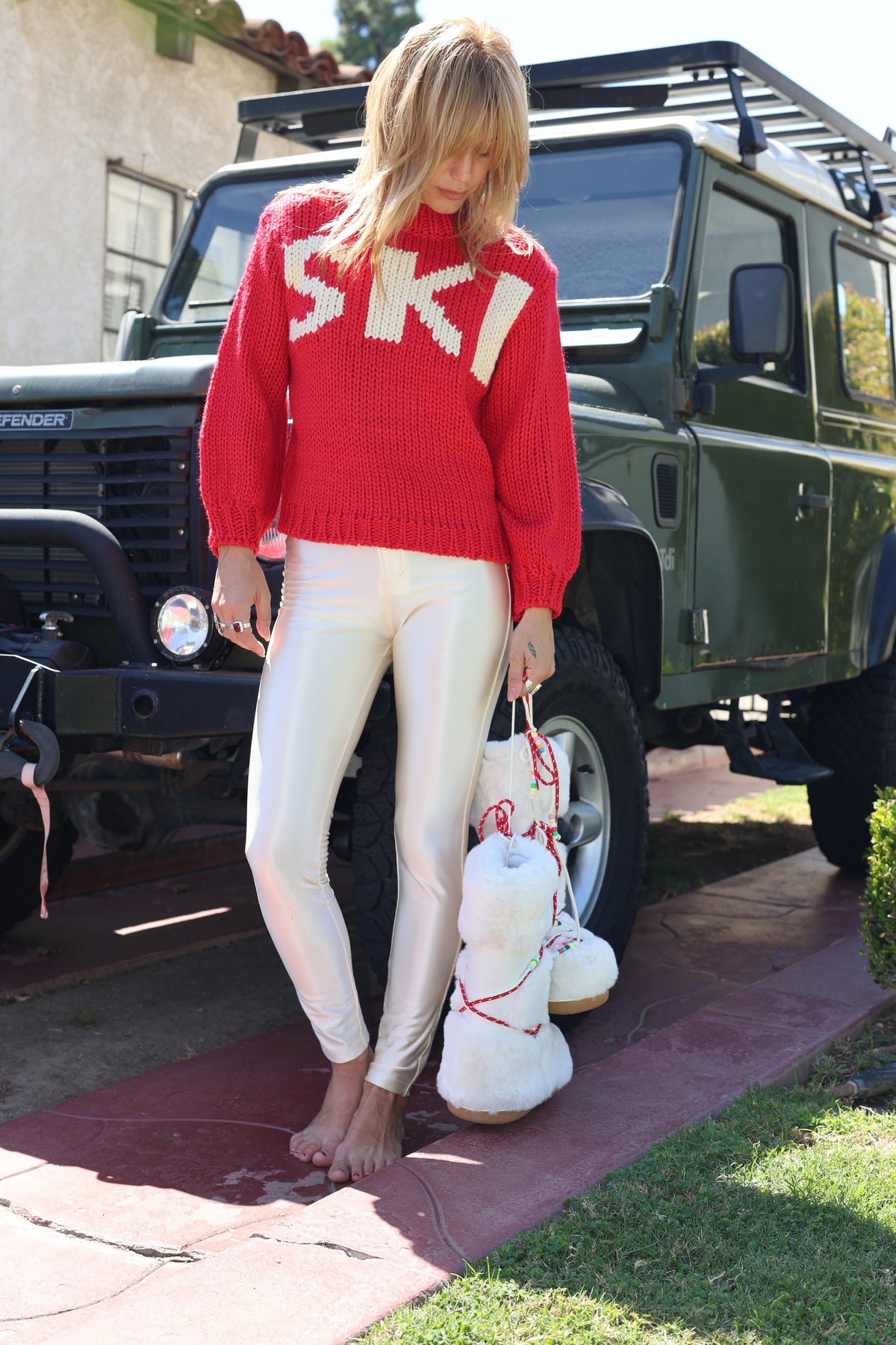 Aprés ski sweater in red