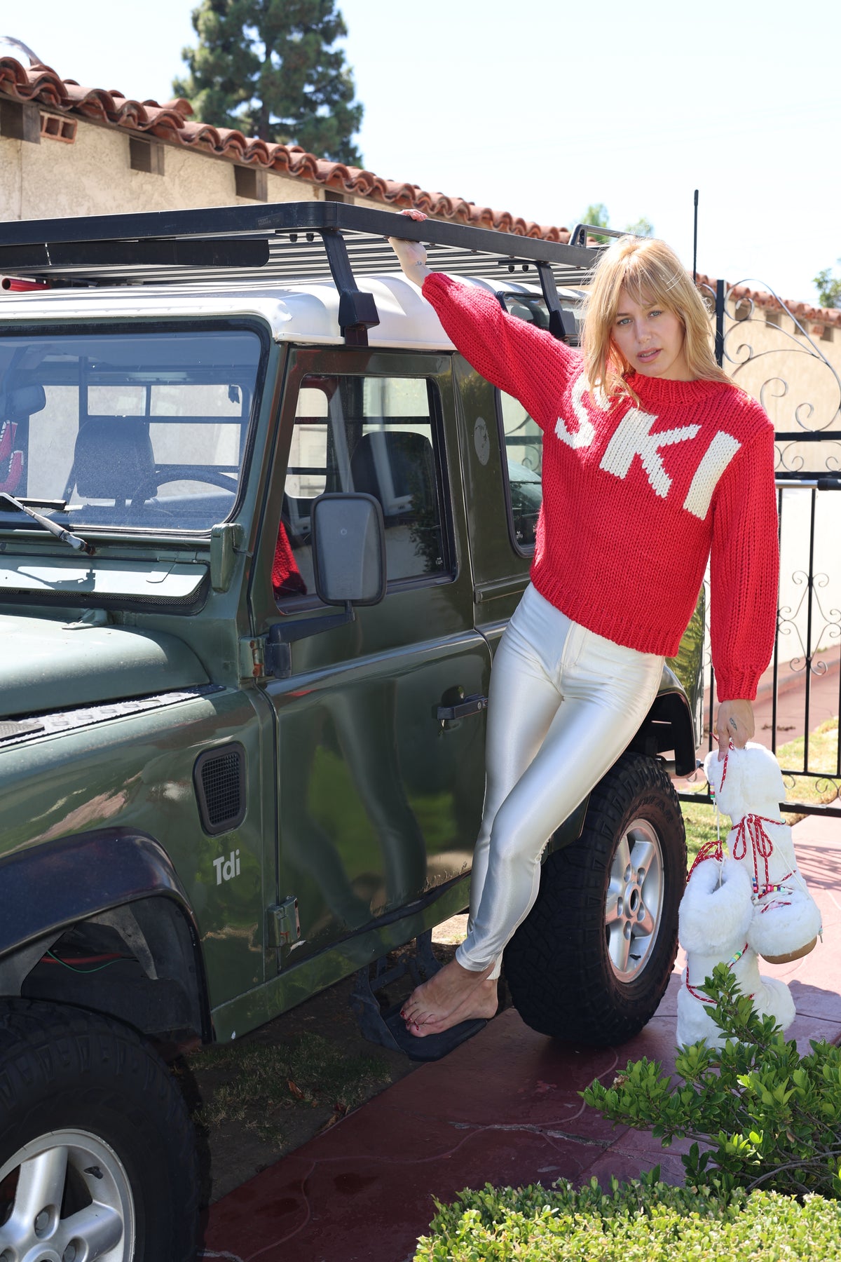 Aprés ski sweater in red