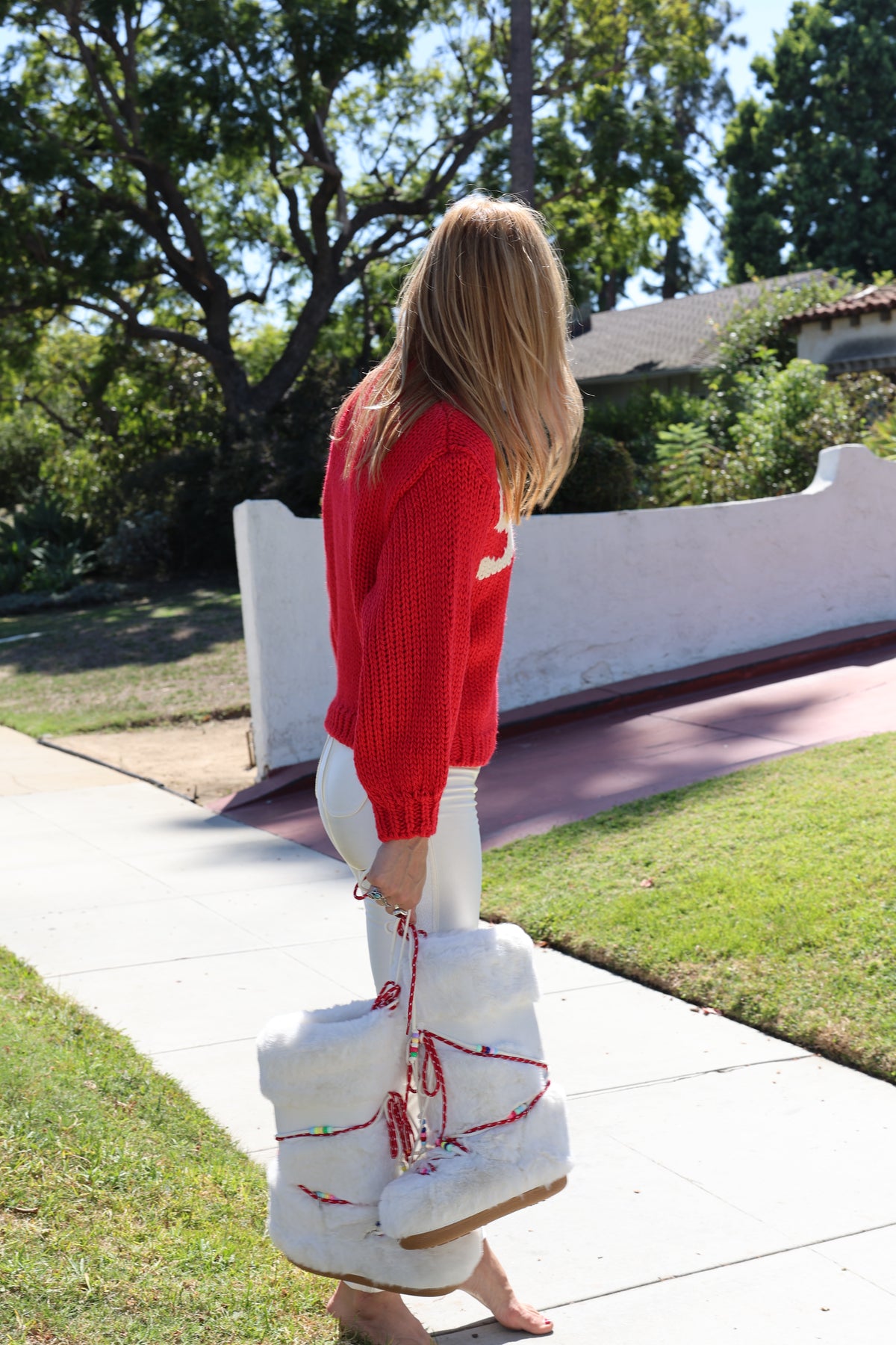 Aprés ski sweater in red