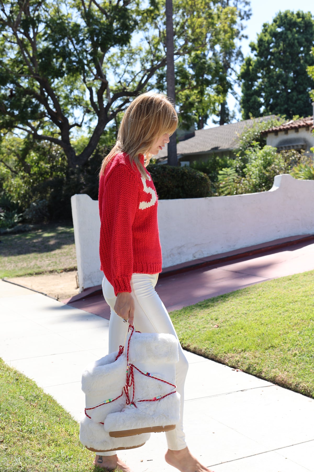 Aprés ski sweater in red