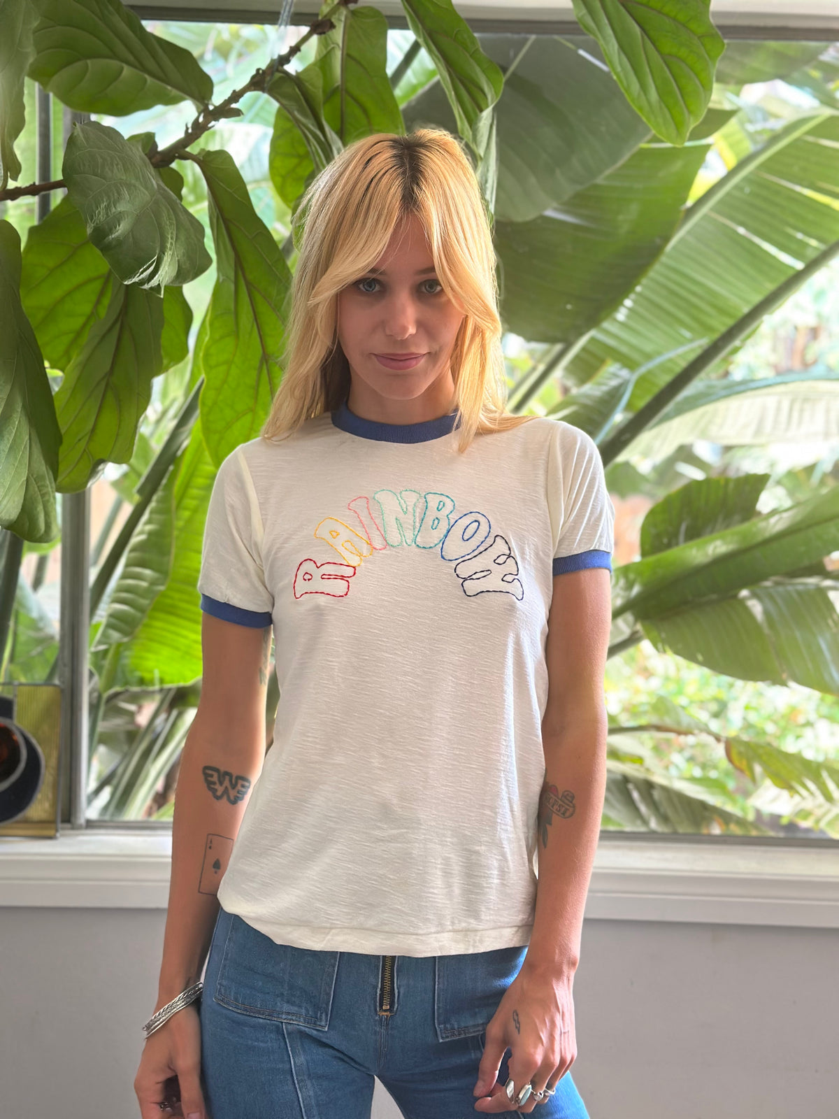 Rainbow ringer in blue
