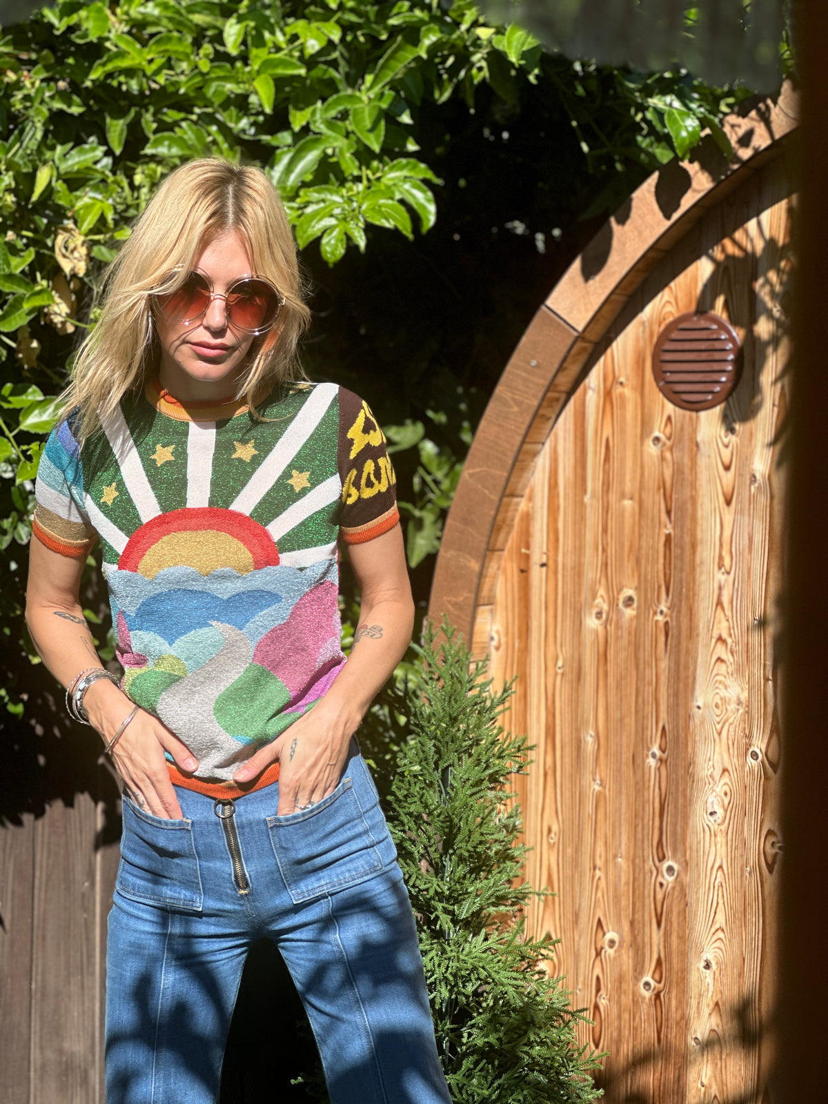 Isla Bonita tee in dark green
