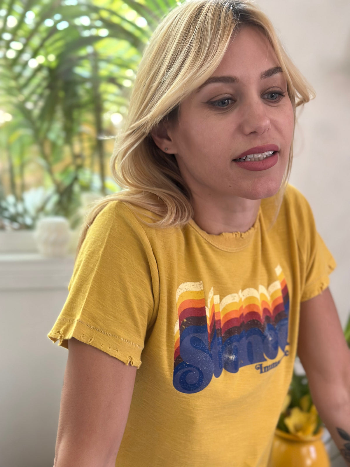 Stoned tee in mustard