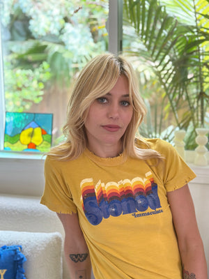 
                  
                    Stoned tee in mustard
                  
                