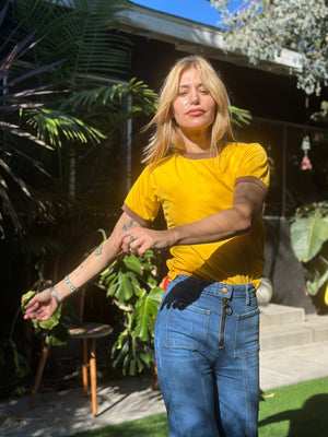 
                  
                    Classic Ringer in mustard
                  
                