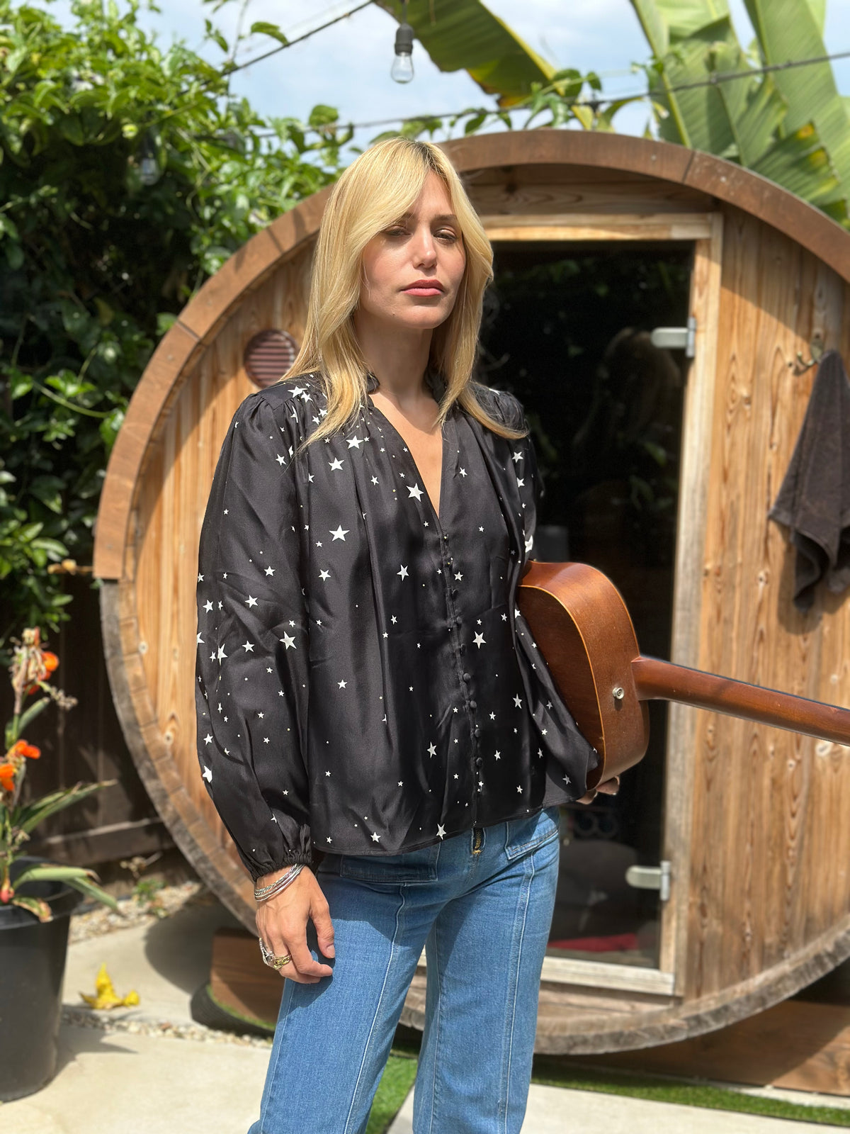 Brigitte top in silk