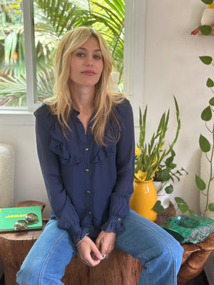 
                  
                    Françoise blouse in navy
                  
                