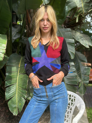 
                  
                    Stardust Vneck sweater 1
                  
                
