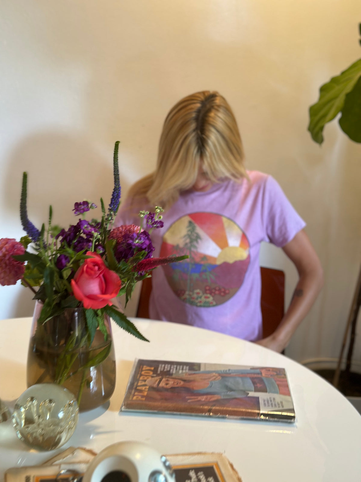 High Times tee in lilac