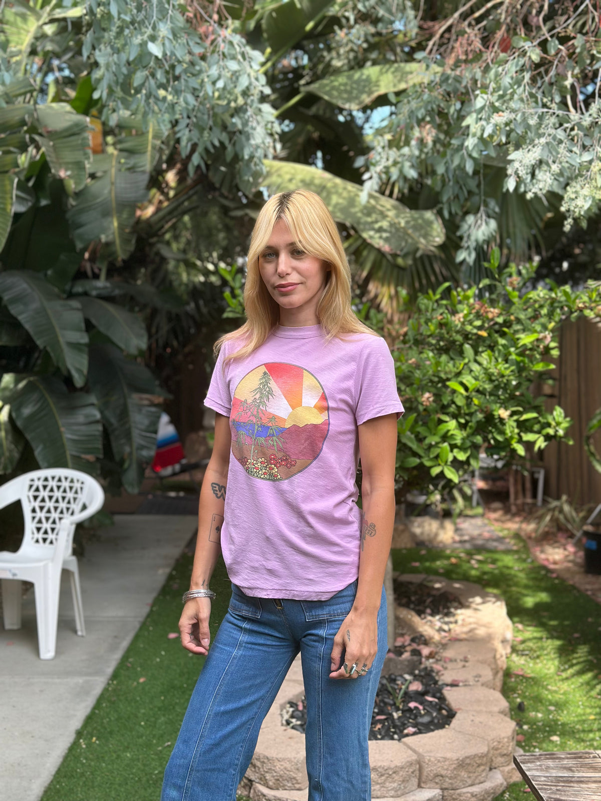 High Times tee in lilac