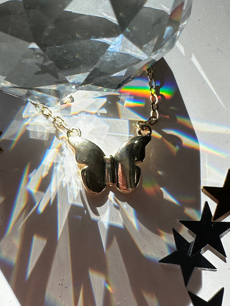 
                  
                    butterflies are free necklace
                  
                