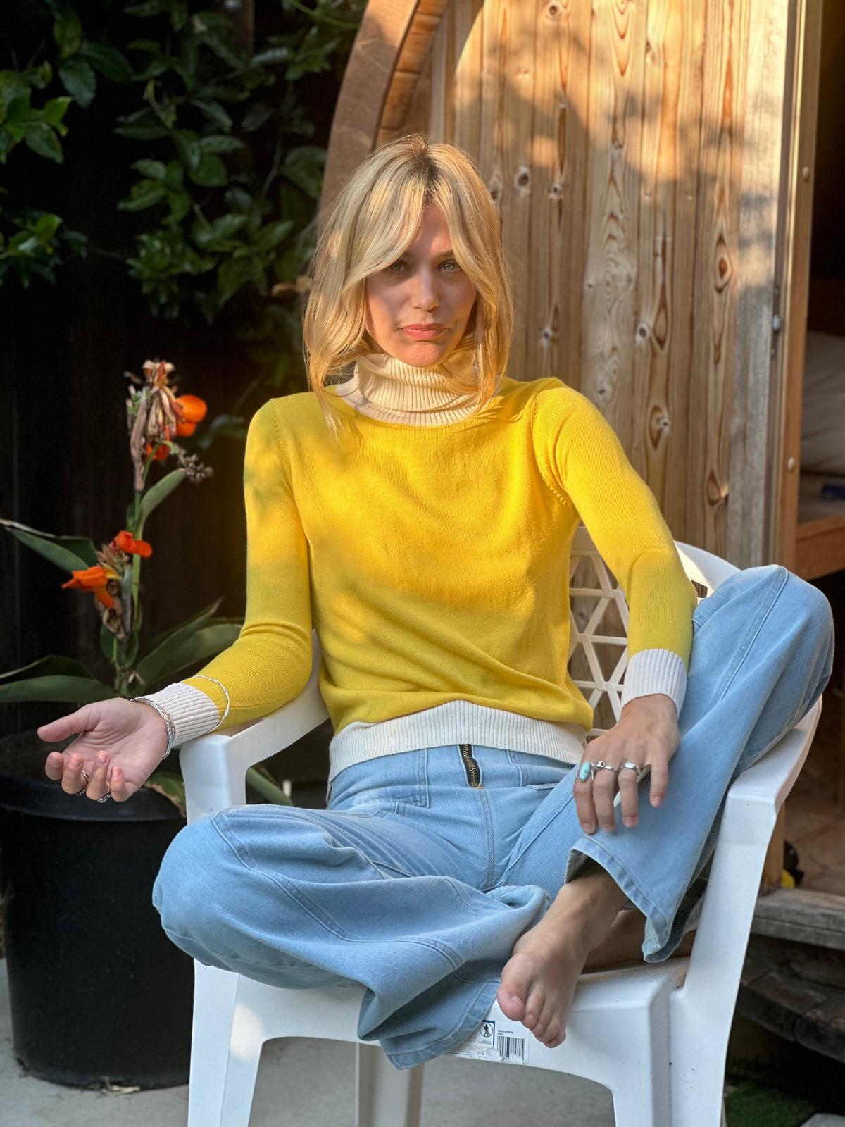 Camille turtleneck in sunshine