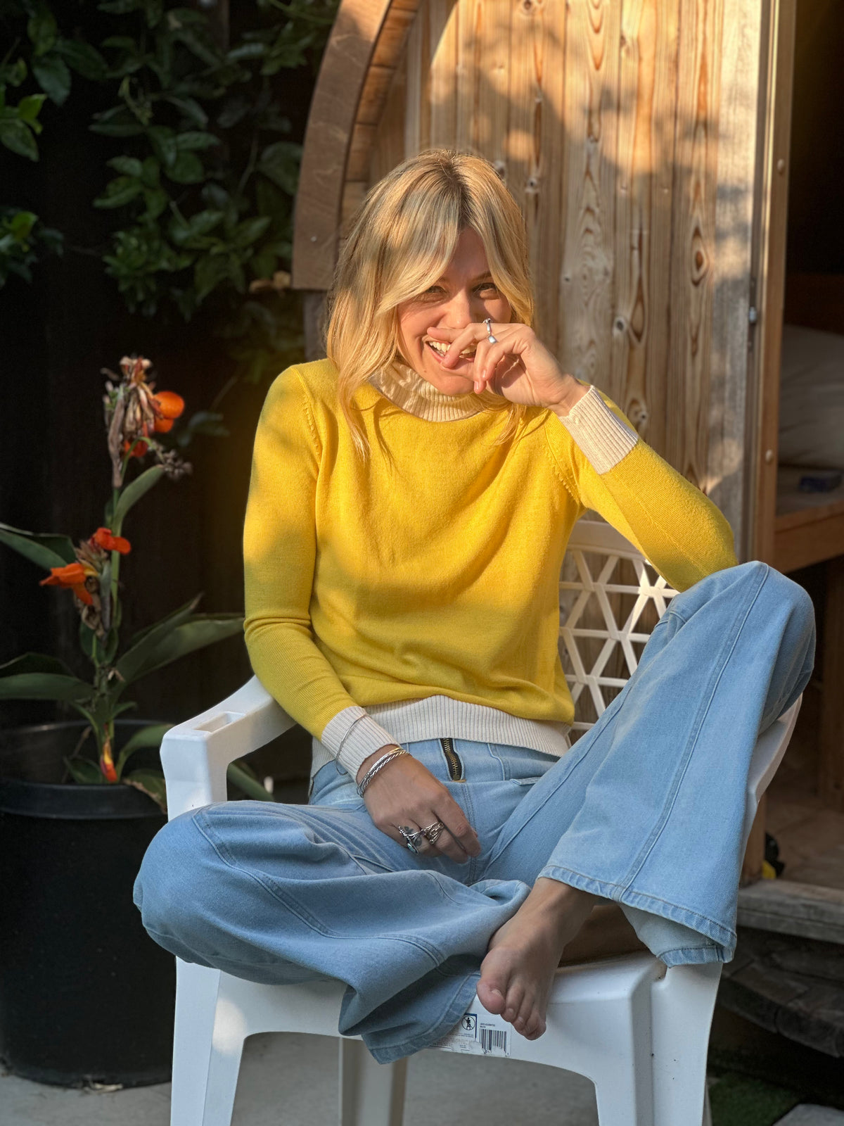 Camille turtleneck in sunshine