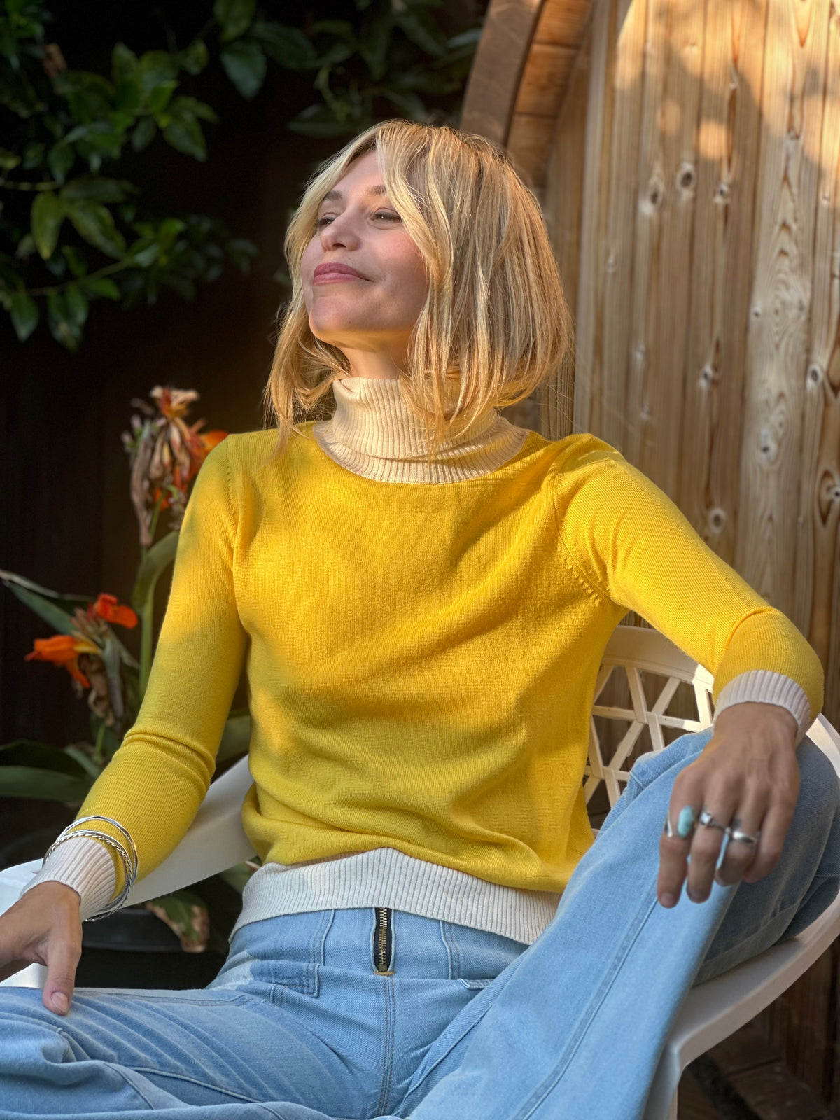 Camille turtleneck in sunshine