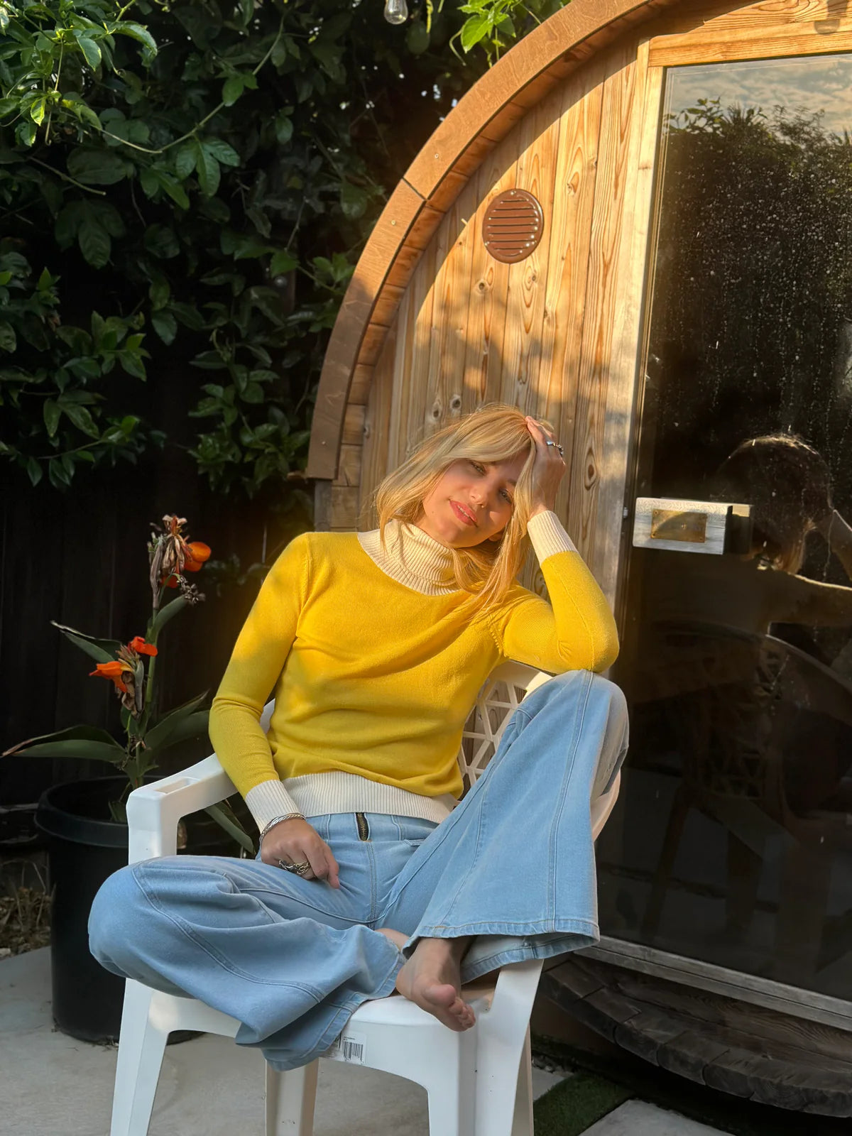 bardot high waisted bells in topanga