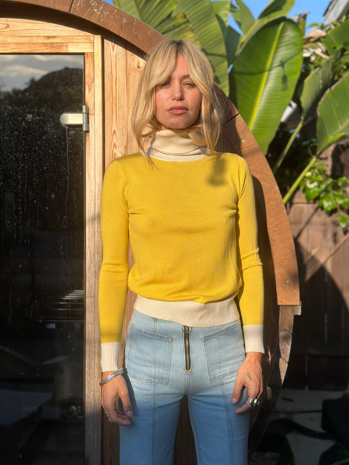 Camille turtleneck in sunshine