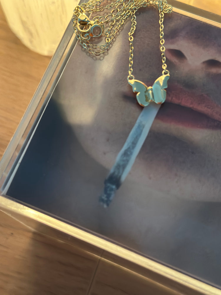 
                  
                    butterflies are free necklace
                  
                