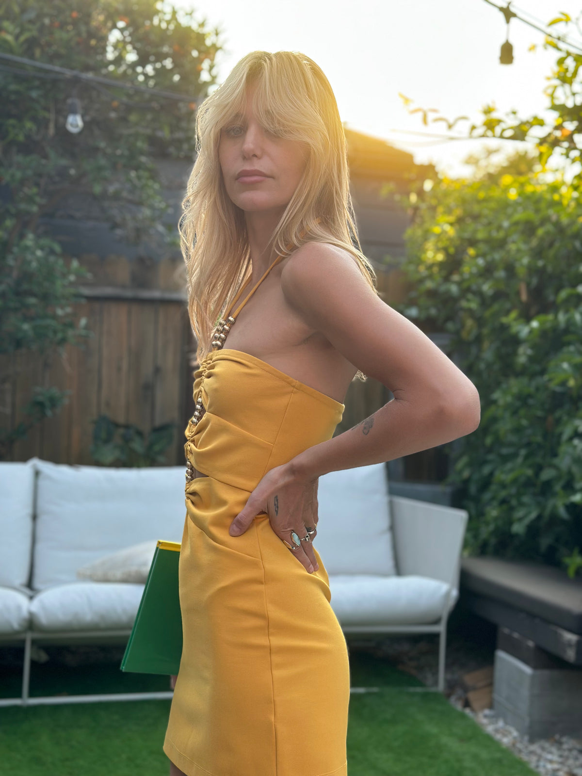 Jamaica dress in mustard FINAL SALE