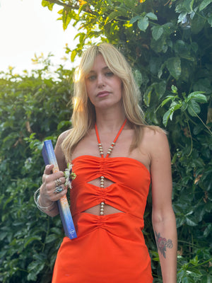 
                  
                    Jamaica dress in tangerine
                  
                