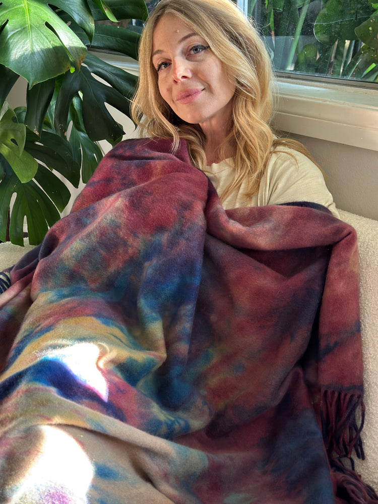 
                  
                    Space Age Hand-Dyed Cashmere Blanket
                  
                