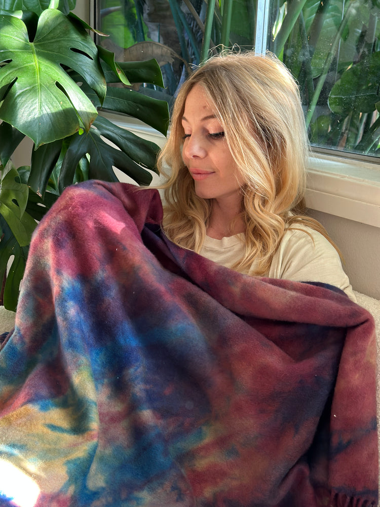 
                  
                    Space Age Hand-Dyed Cashmere Blanket
                  
                