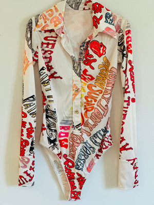 
                  
                    Rolling Stones x Stoned Song Titles Bodysuit
                  
                