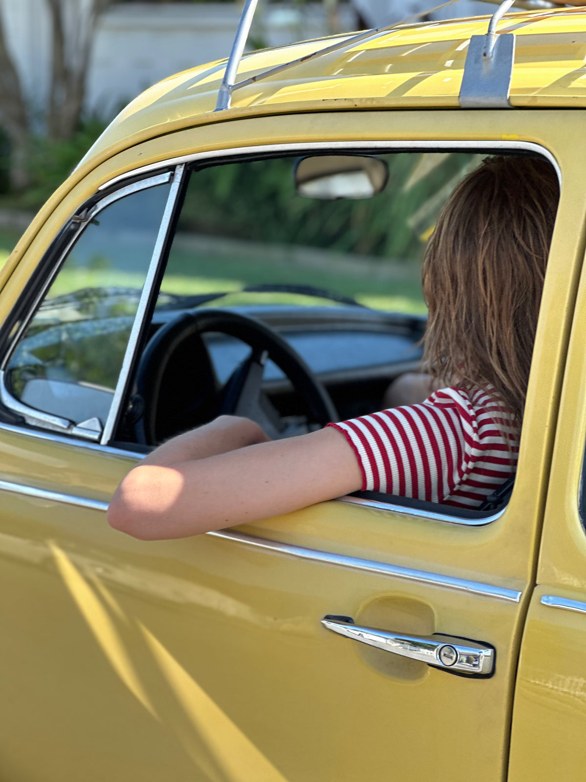 Bardot Striped Tee In Red