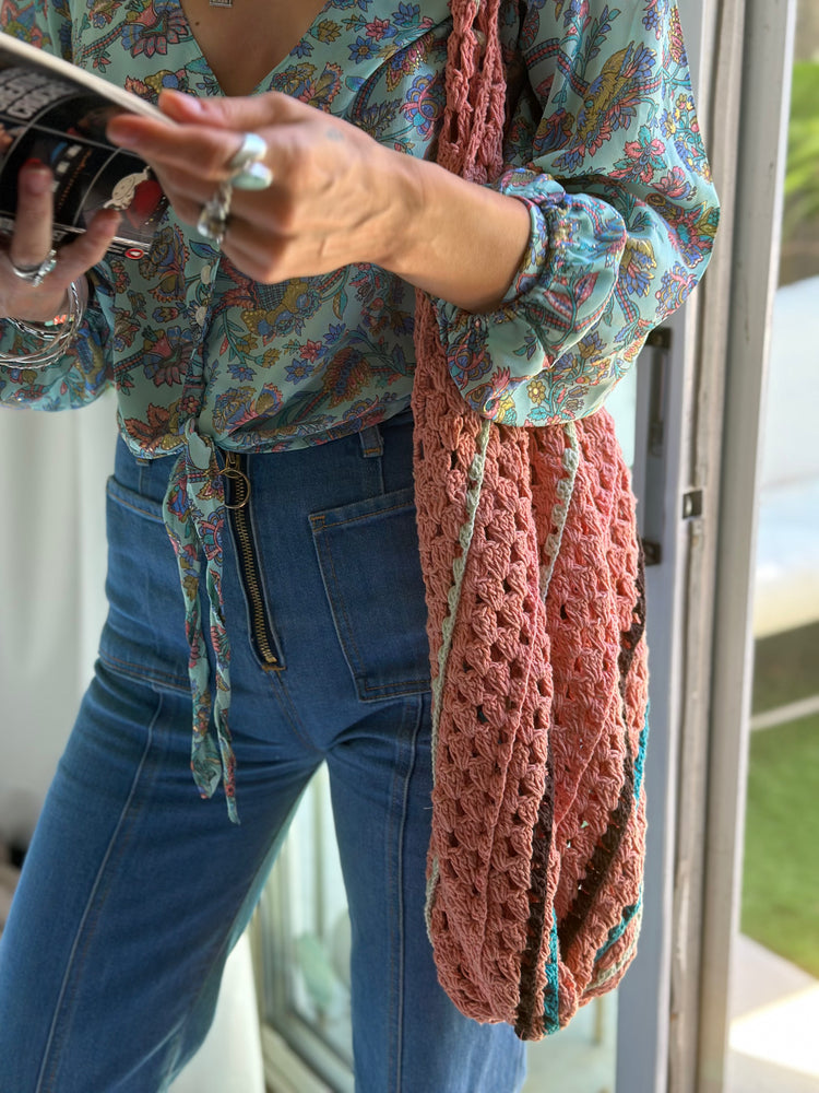 
                  
                    The Hippies Were Right bag in pink
                  
                