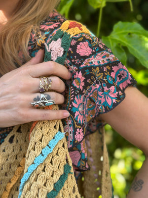 
                  
                    The Hippies Were Right bag in moss
                  
                