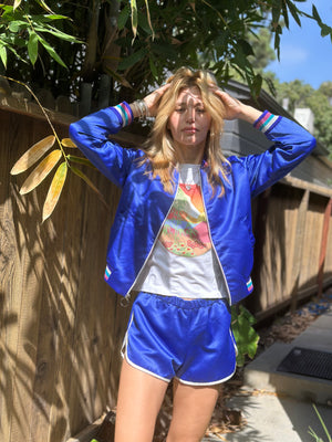 
                  
                    Track Star Satin Set in blue
                  
                