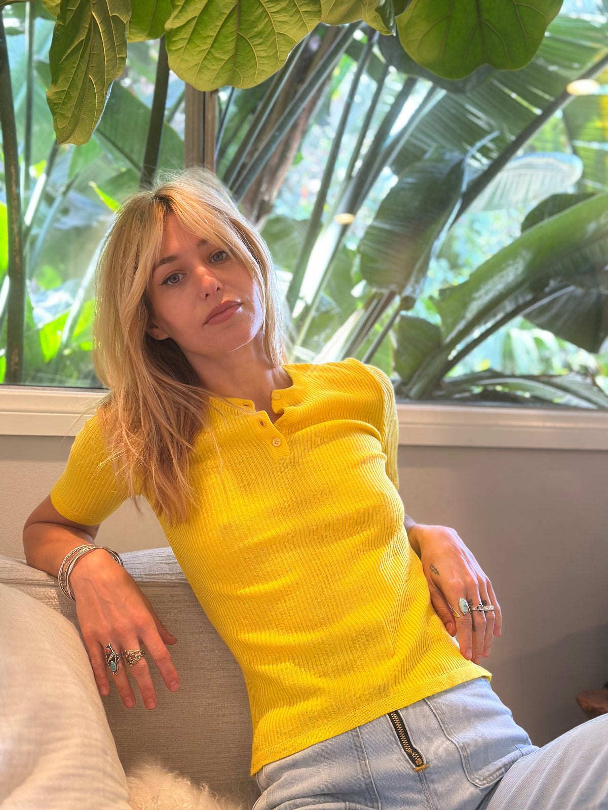 Sunshine ribbed henley