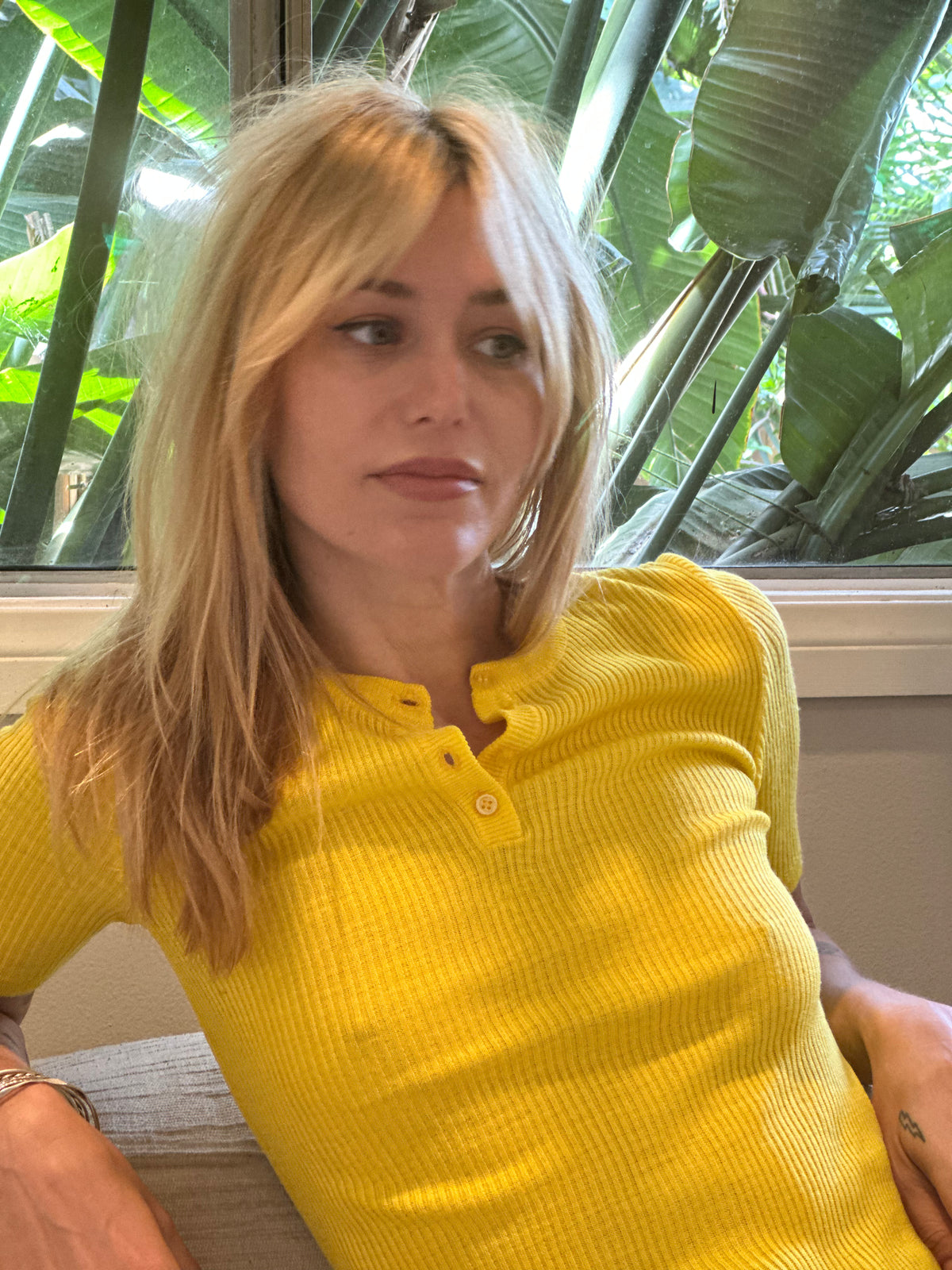 Sunshine ribbed henley