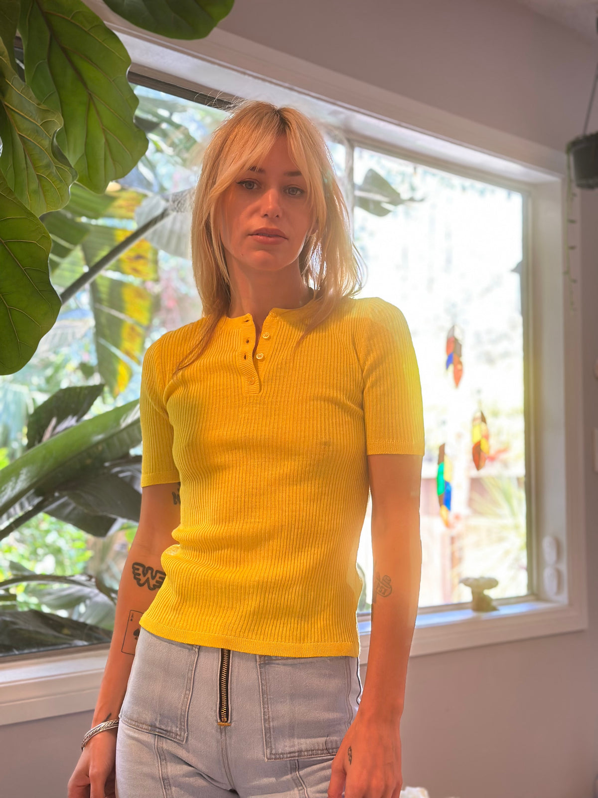 Sunshine ribbed henley