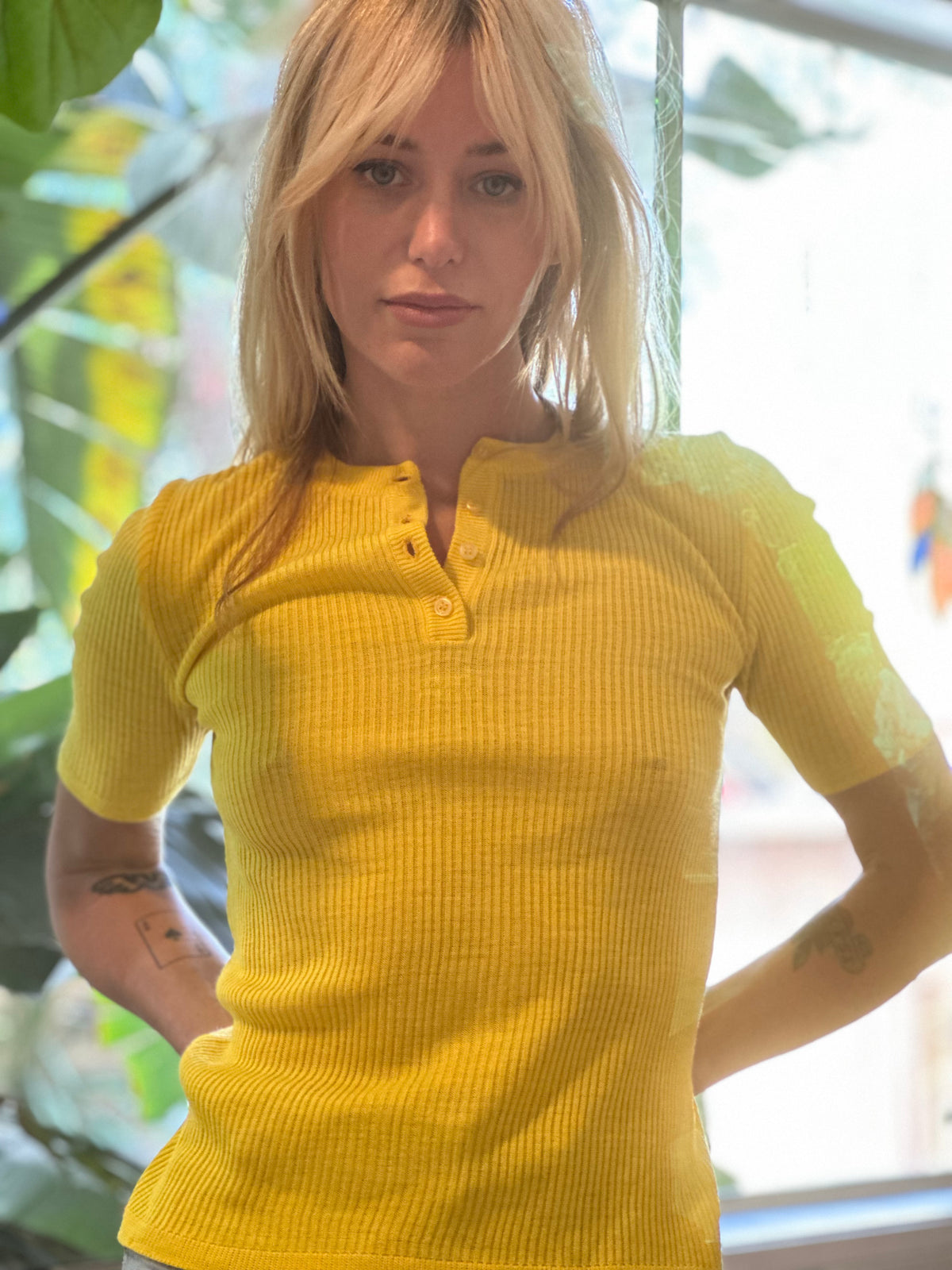 Sunshine ribbed henley