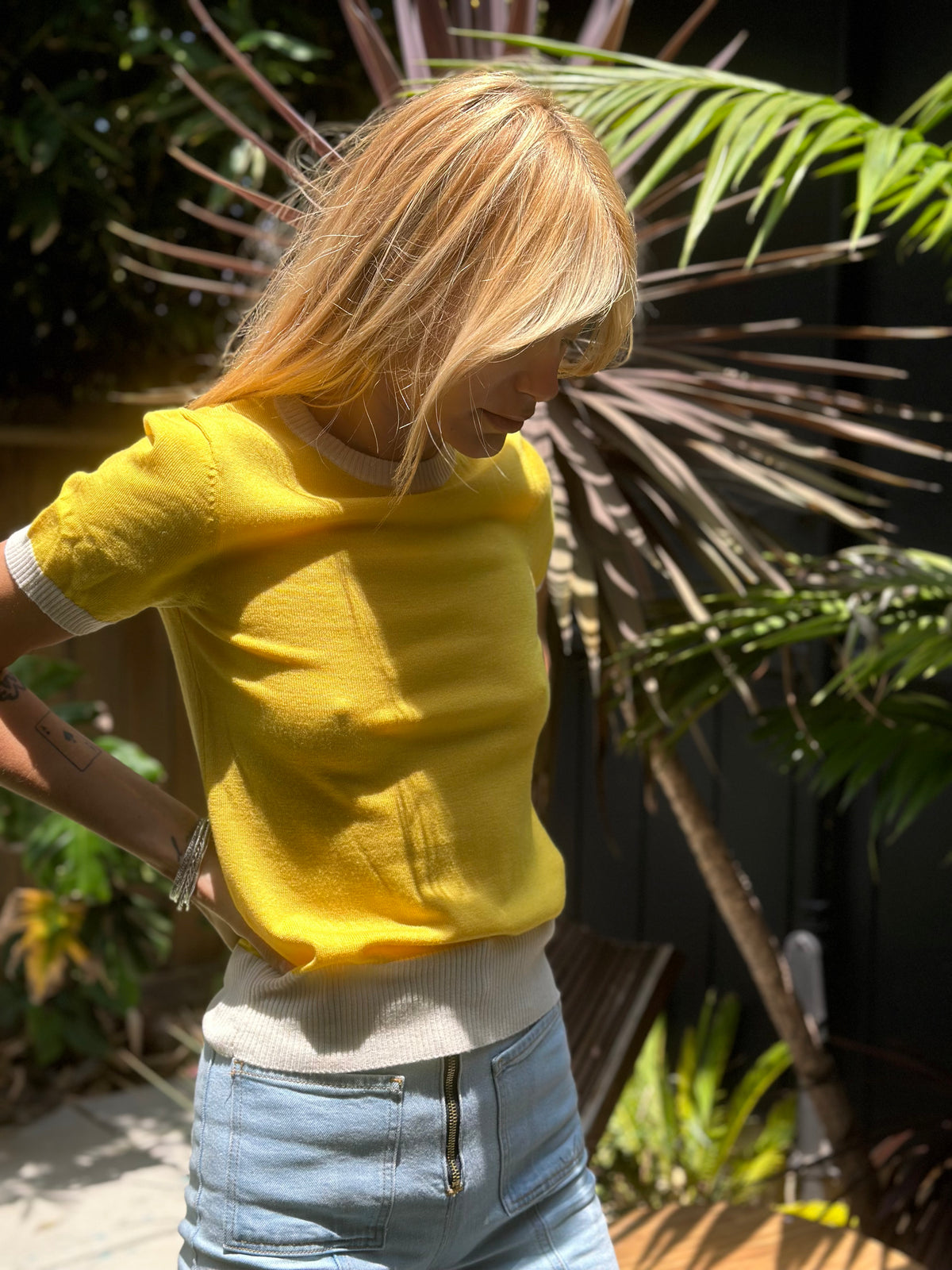 Sunshine ringer sweater