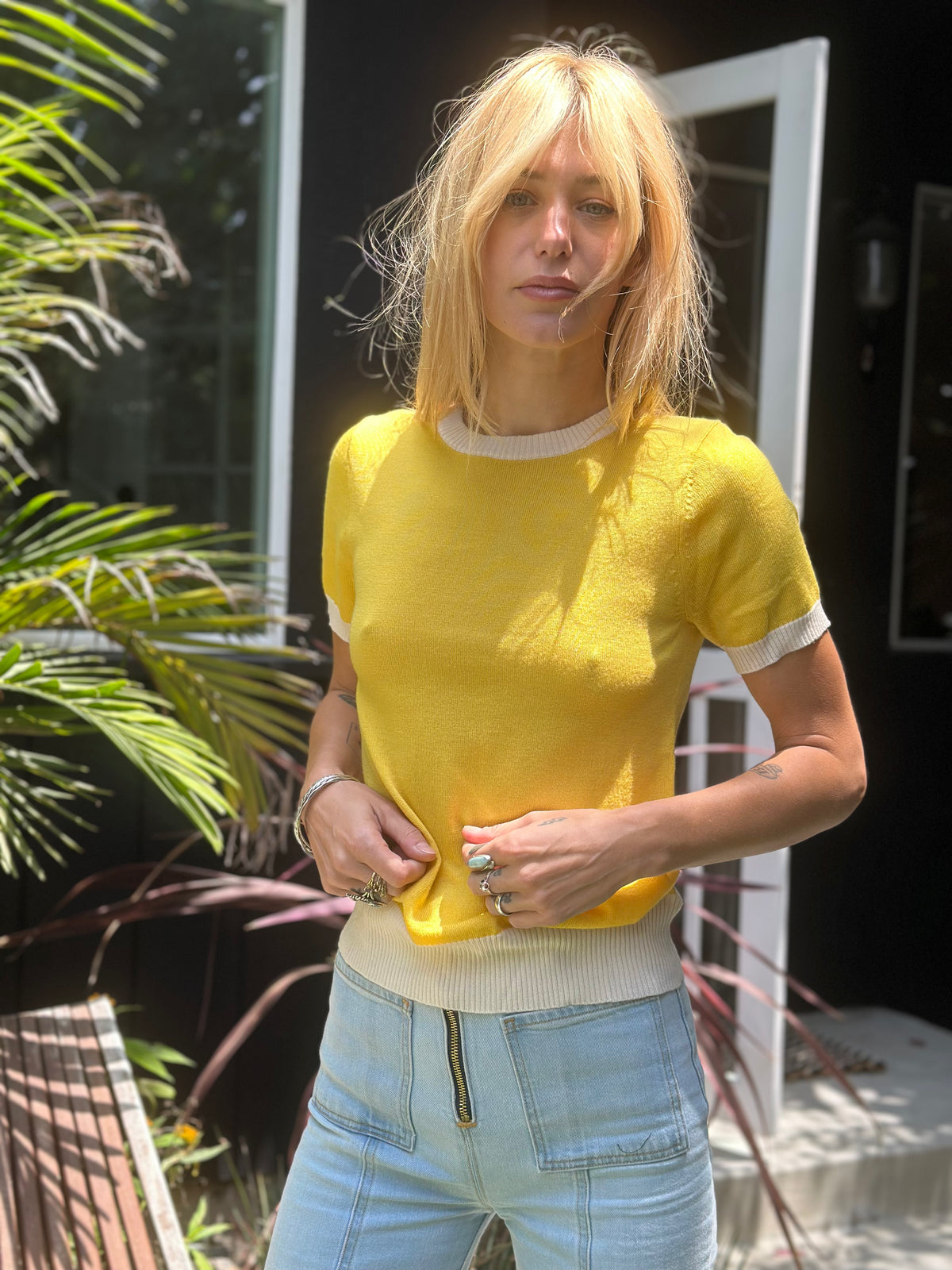 Sunshine ringer sweater