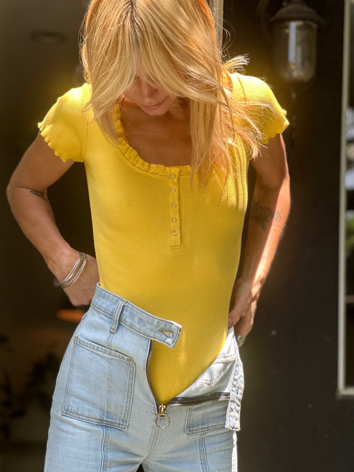 Cabbage Patch bodysuit in sunshine