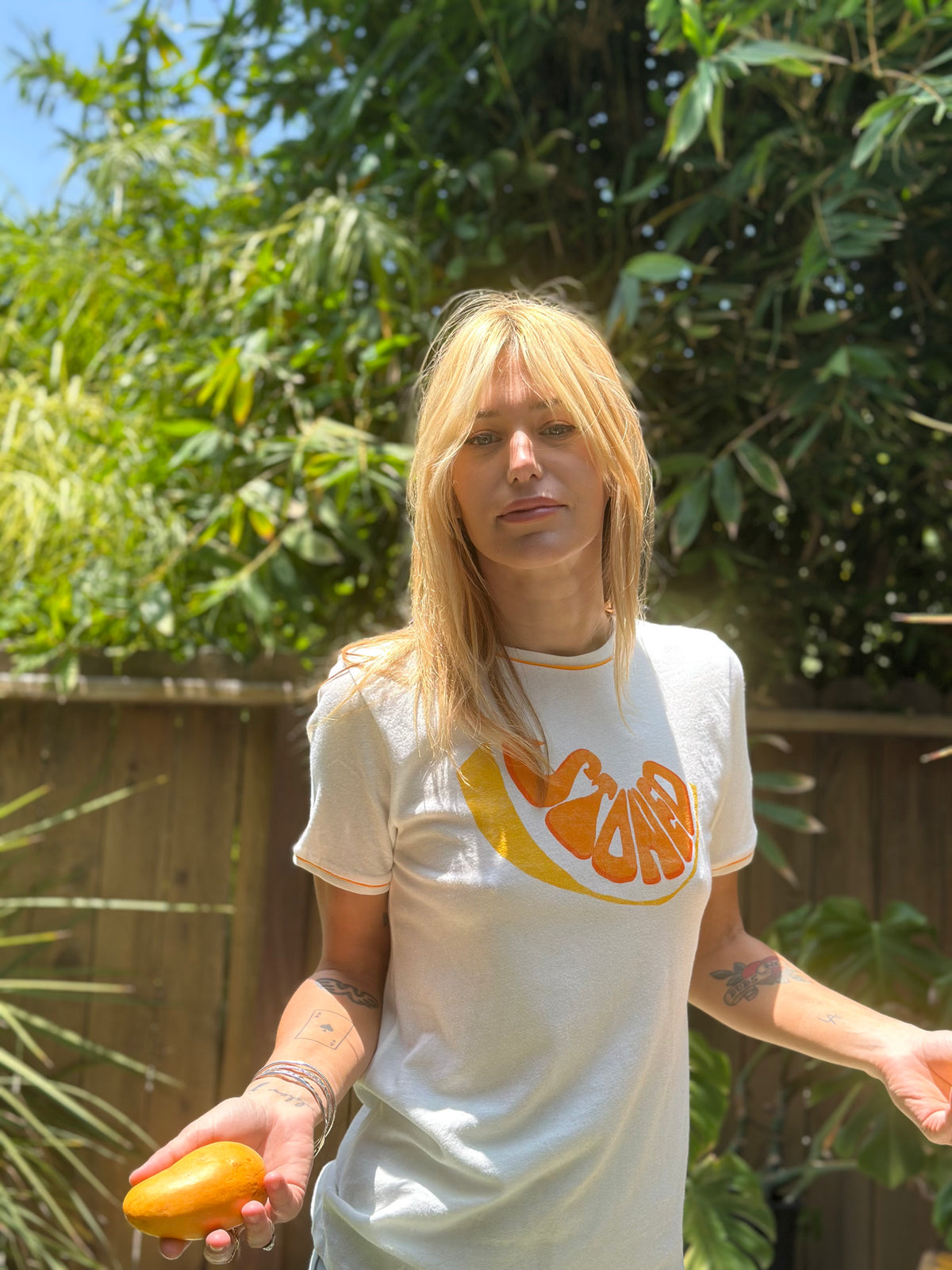 Stoned Citrus ringer tee