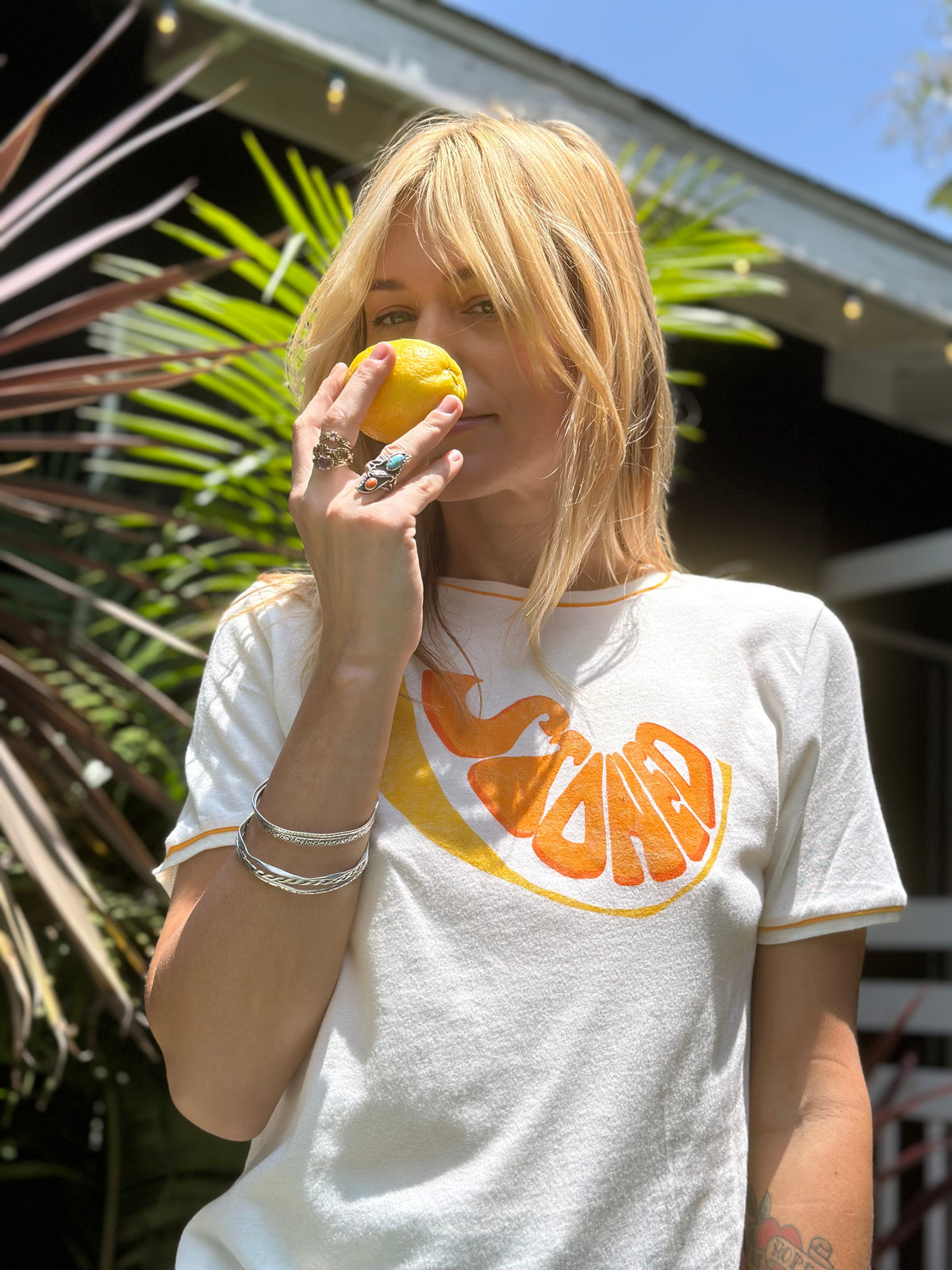 Stoned Citrus ringer tee