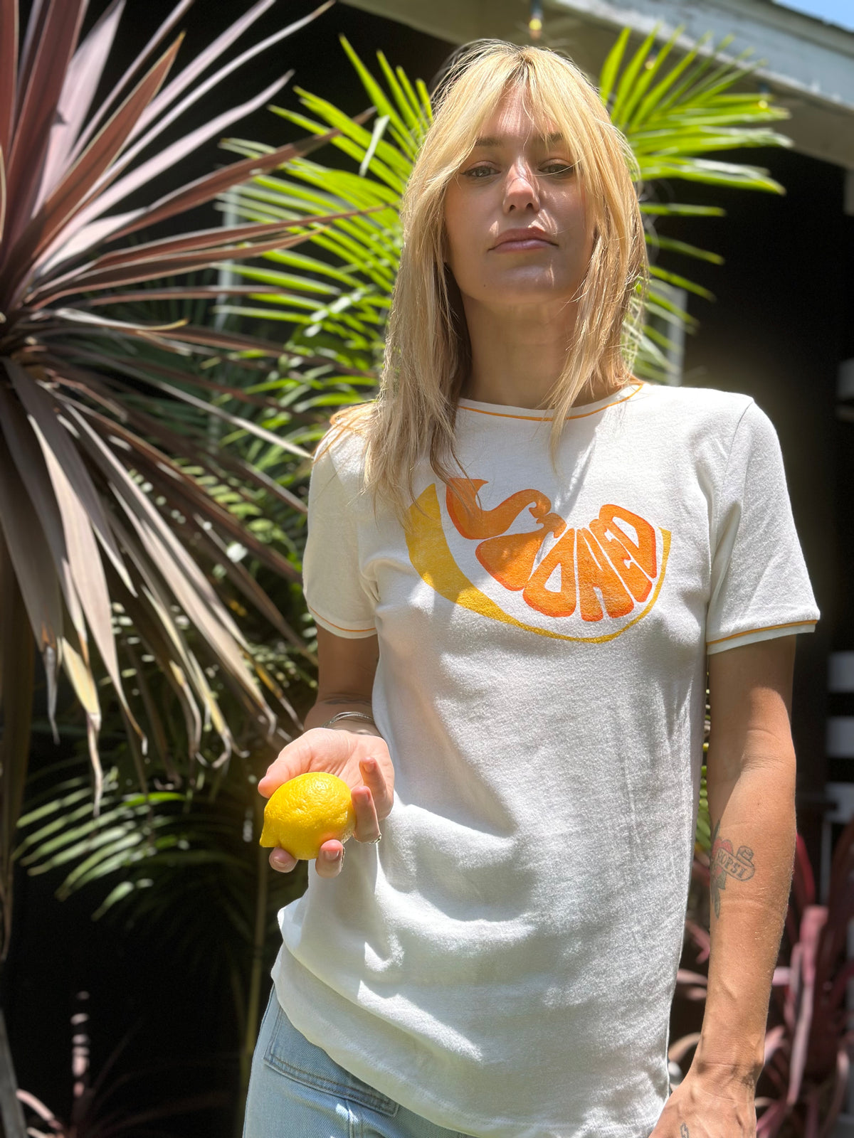Stoned Citrus ringer tee
