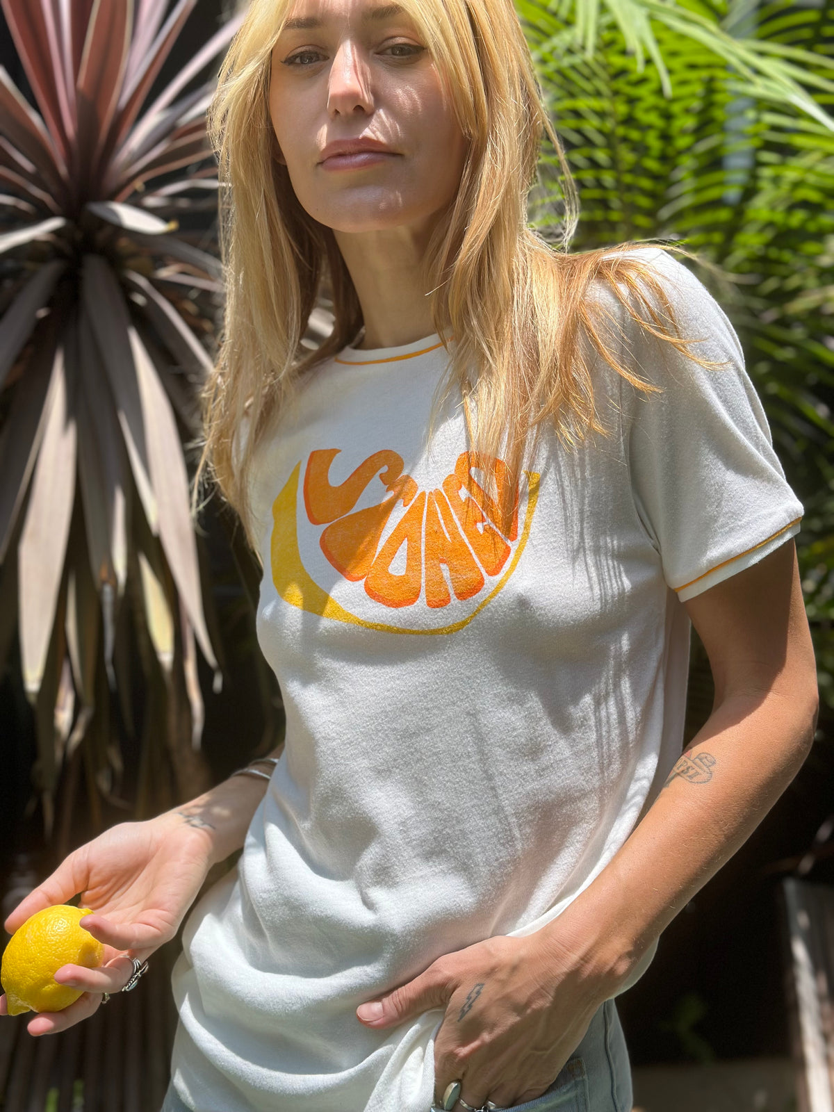 Stoned Citrus ringer tee