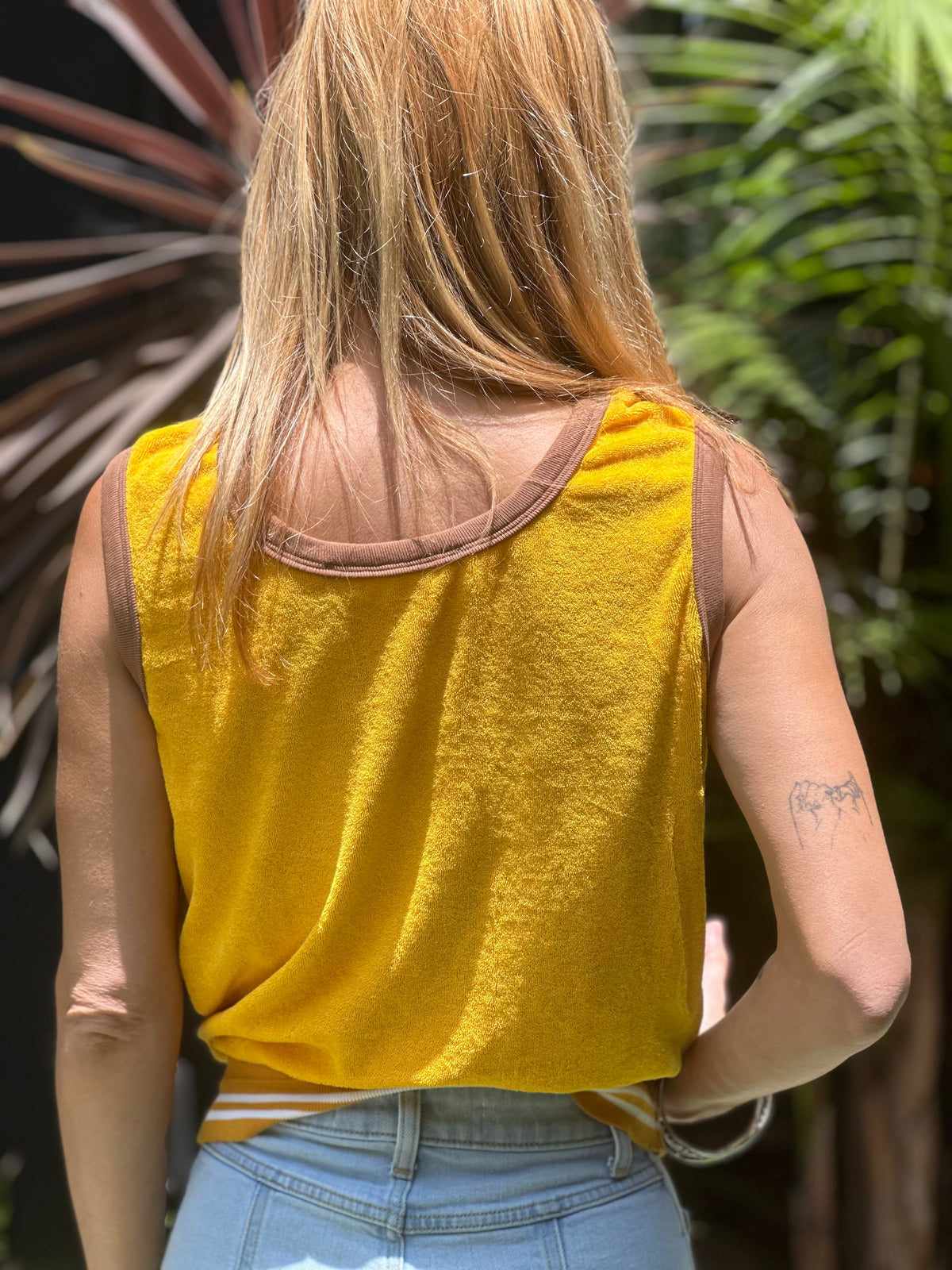 Goldie tank in gold