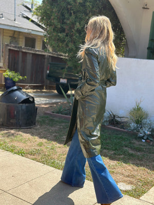 
                  
                    Nouvelle Vague trench in olive
                  
                