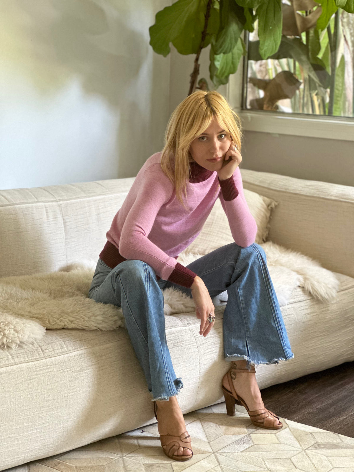 Camille turtleneck mauve