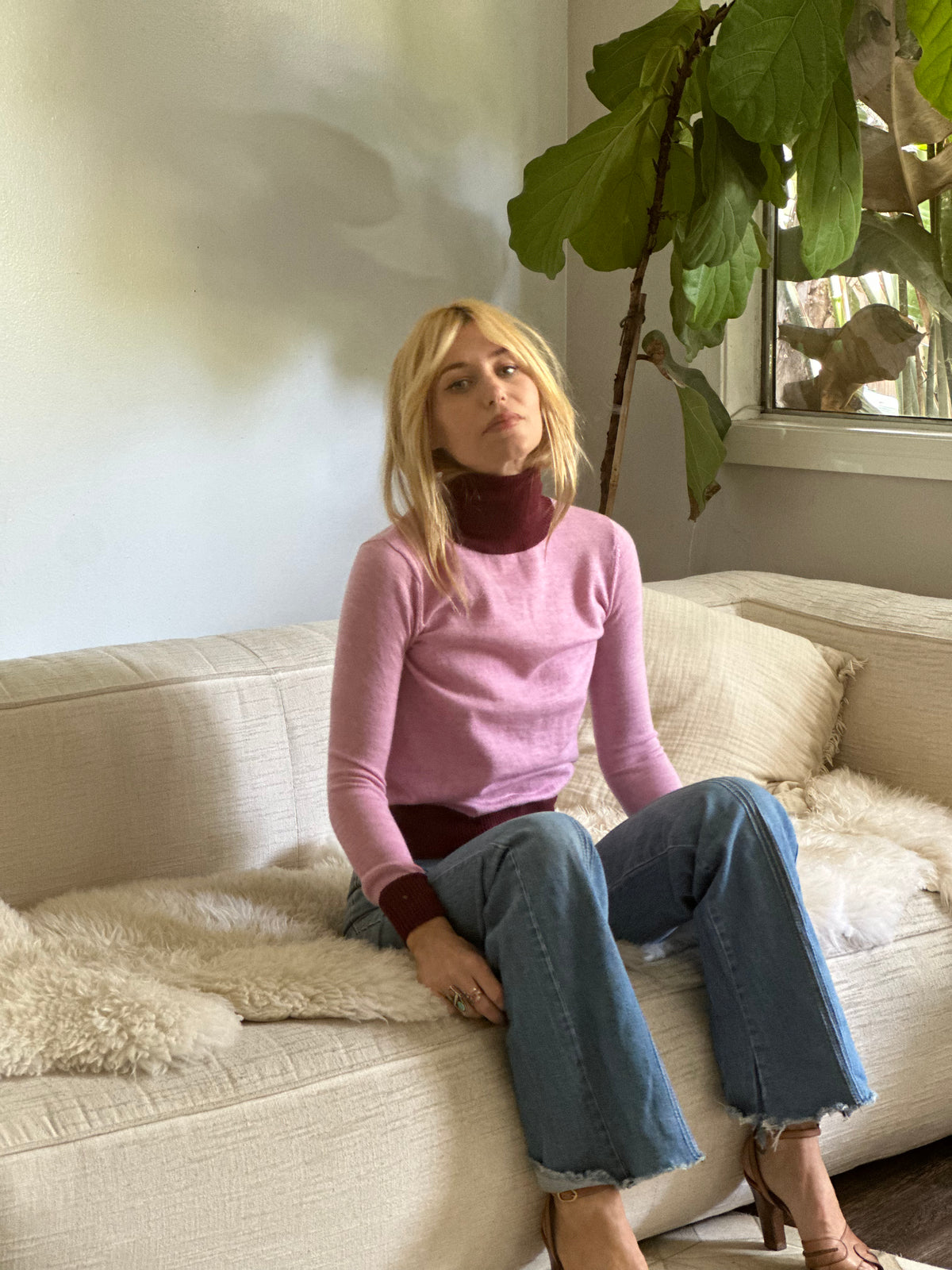 Camille turtleneck mauve
